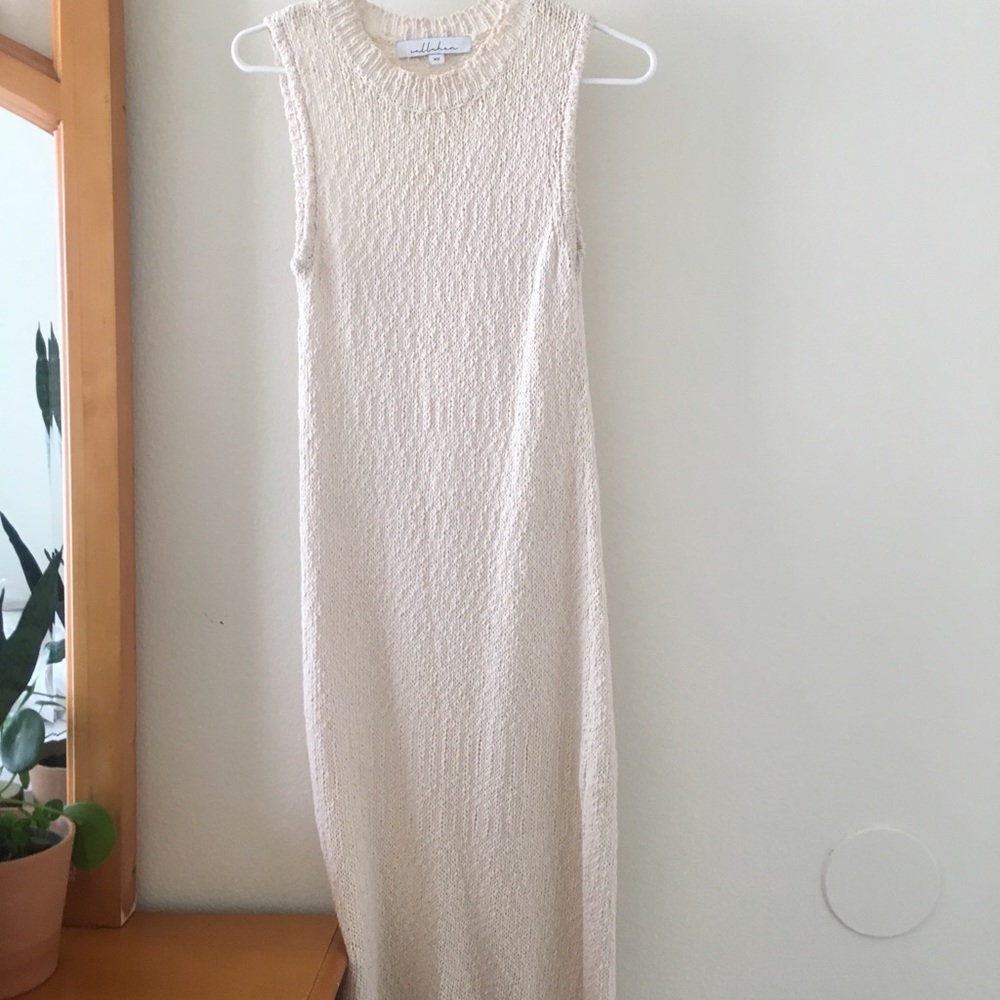 Boho crochet cream dress ( Anthro)